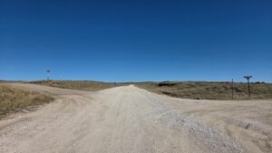 3) straight at the fork in the road