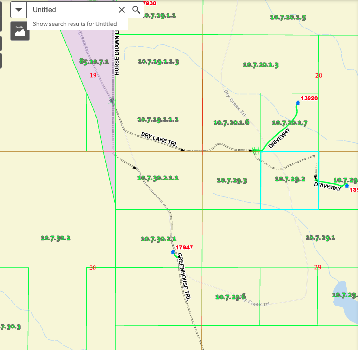 Access Rd on County GIS