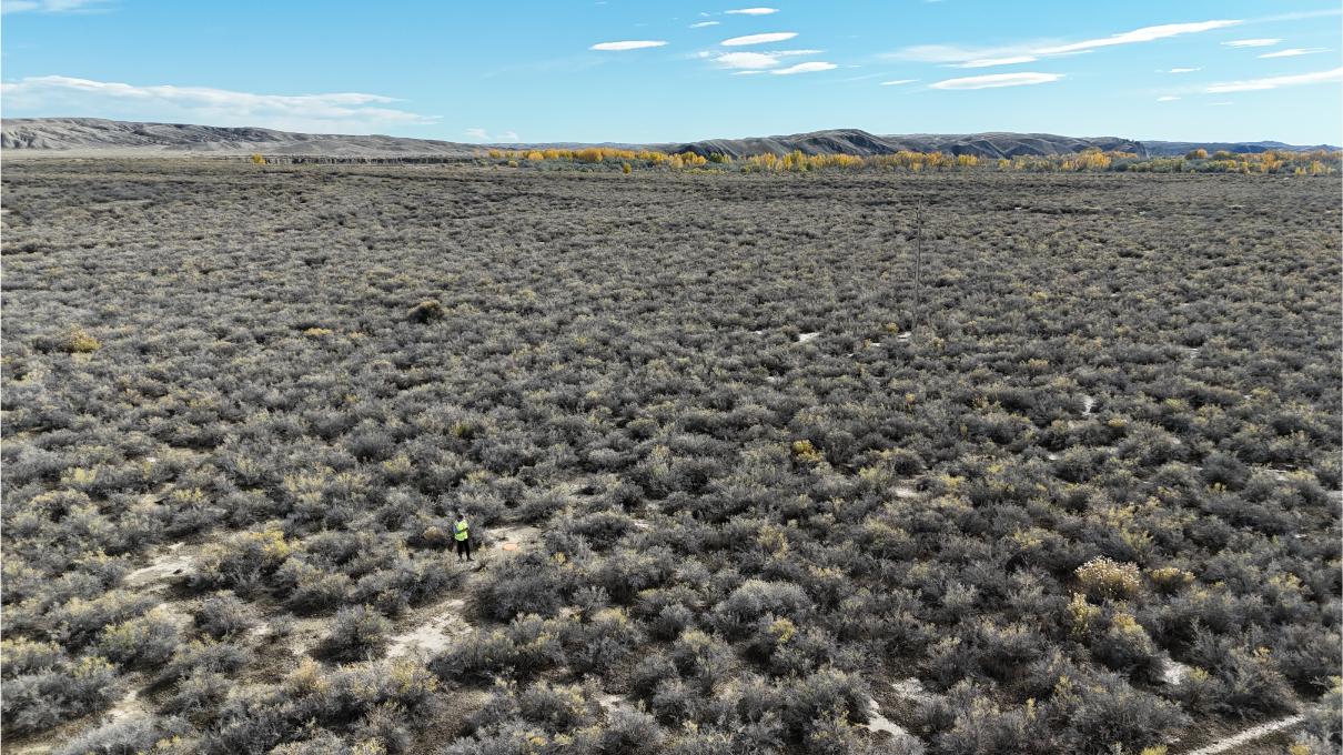 45) I mark the center coordinates of the property