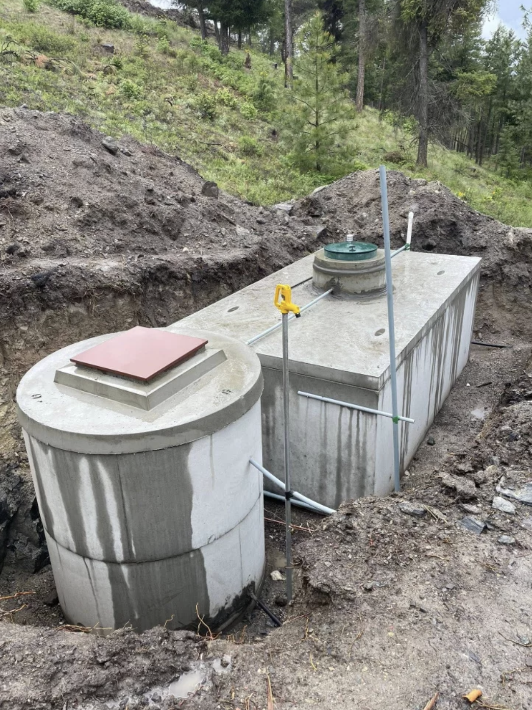 Rural water well and storage