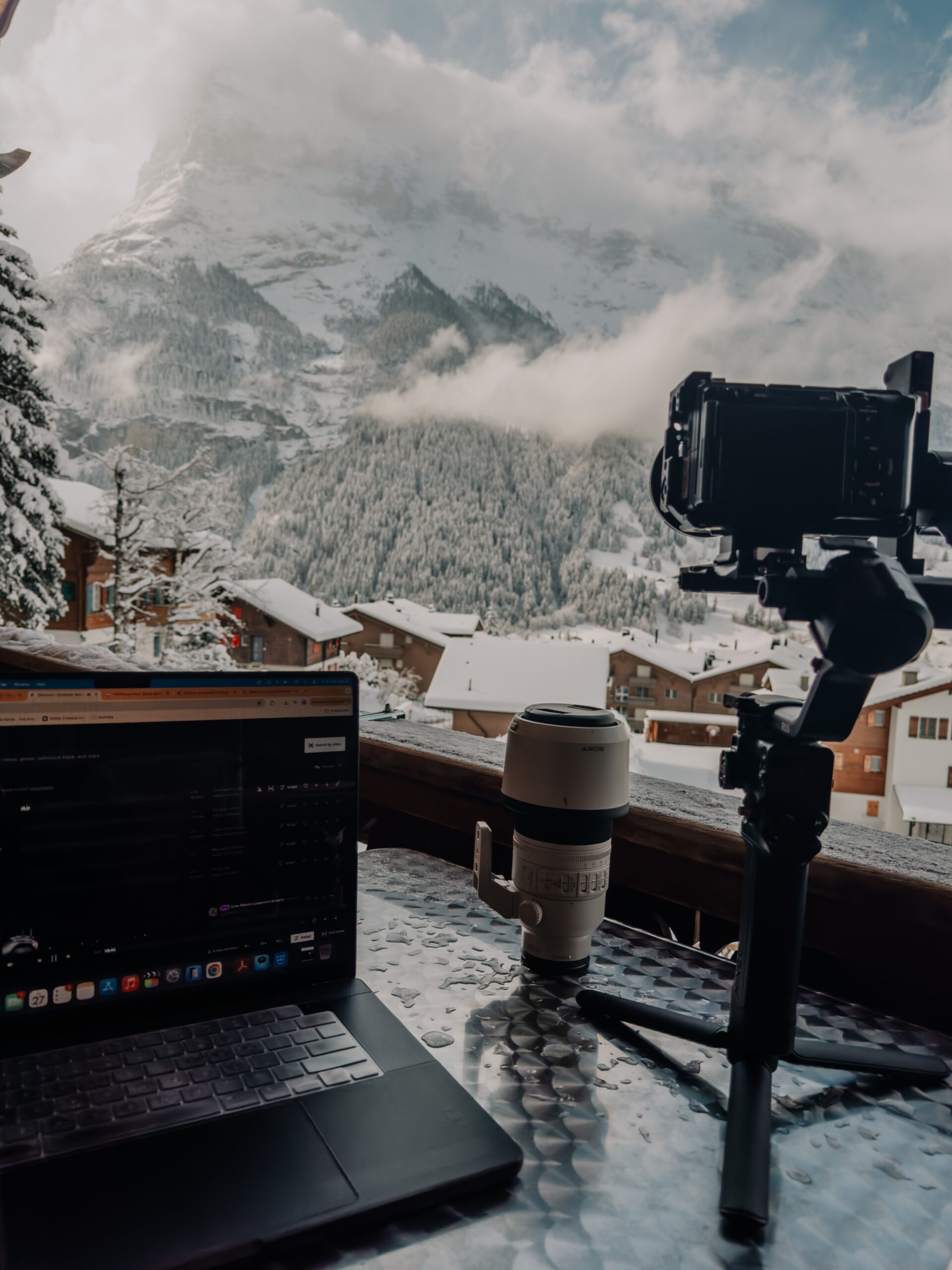 Working remotely from a laptop on off-grid land